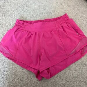 Lululemon Athletica Hot Pink Athletic Shorts